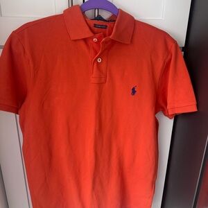 Ralph Lauren Men's Bright Orange Polo Shirt